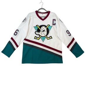 Anaheim Mighty Ducks Charlie Conway 96 Ice Hockey Jersey Mens S Disney Movie